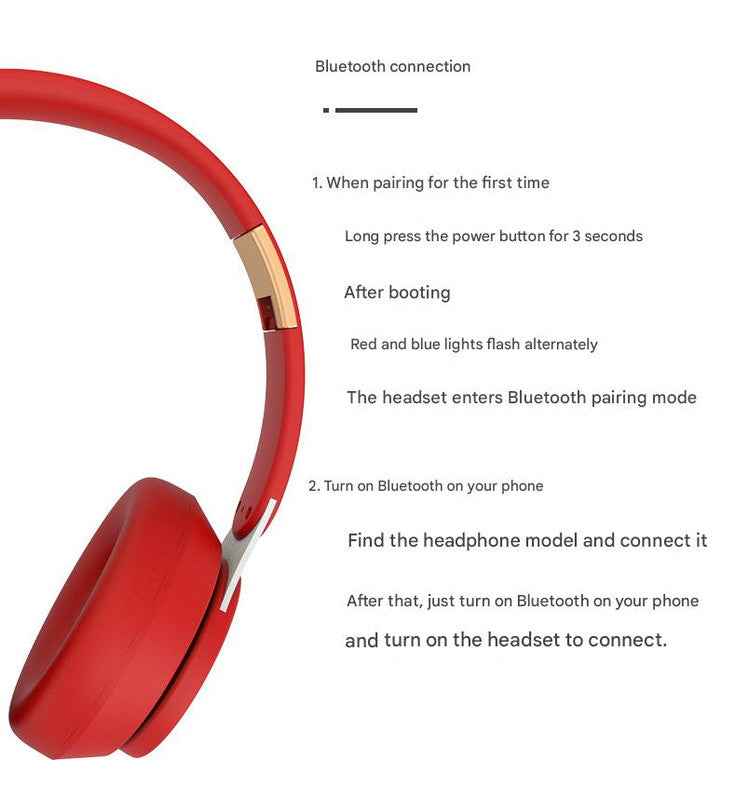 Wireless HiFi Deep Bass Headphones (Blue)