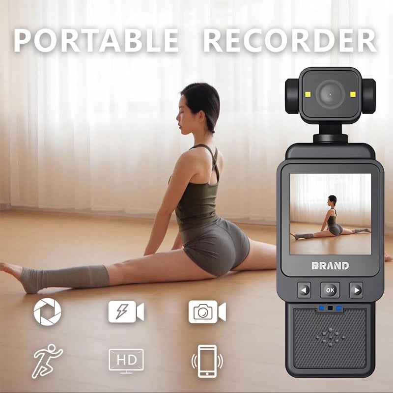 Compact Body Camera with 180° Lens 128GB