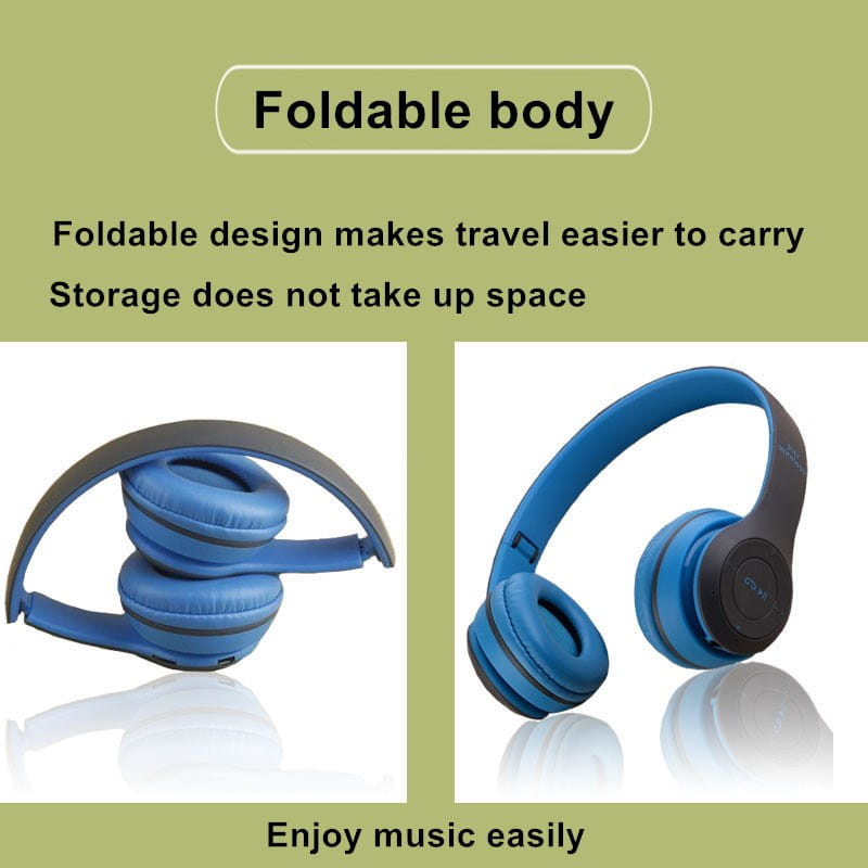 Foldable Bluetooth Headset - Stereo Bass Mic