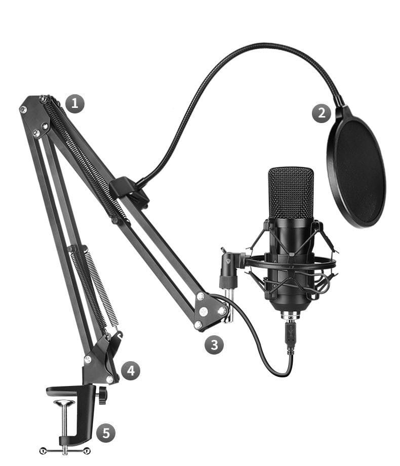 All-in-One Microphone Kit: Perfect for Recording Podcasting & More