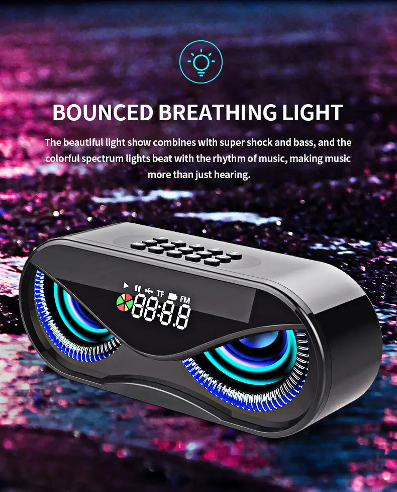 Light Up the Party: Dual-Speaker Bluetooth Speaker with Colorful Lights