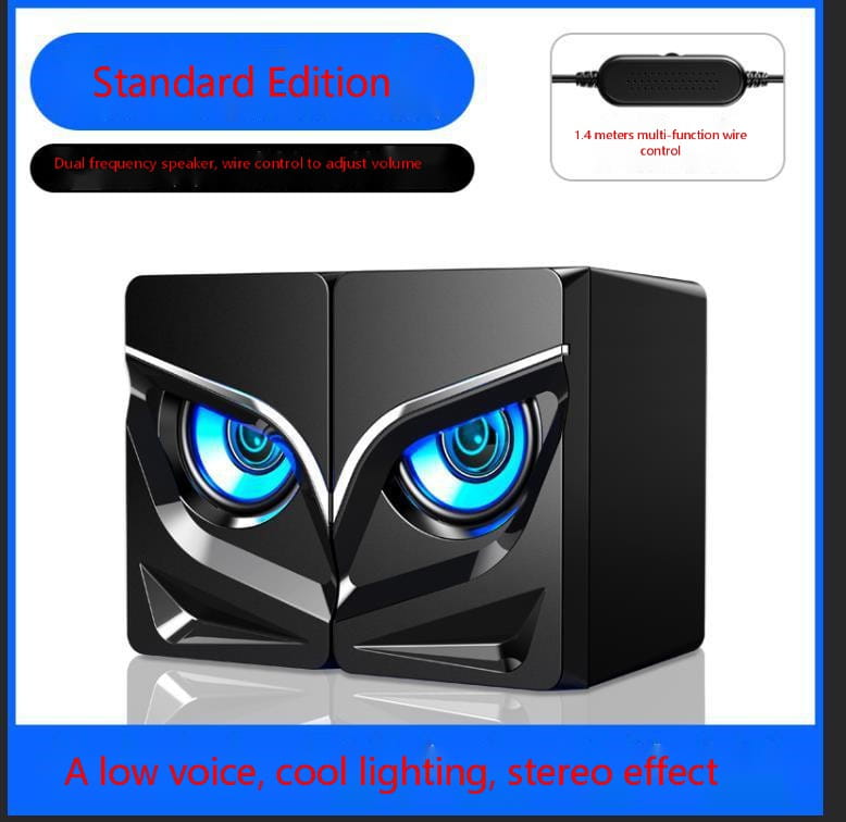 Eye Catching Mini Speakers: Blue LED Desktop Speakers with Big Sound