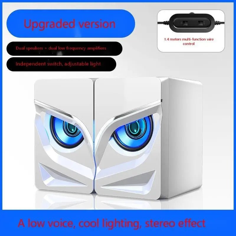 Eye Catching Mini Speakers: Blue LED Desktop Speakers with Big Sound - TechTactic Frontier