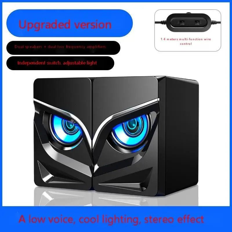 Eye Catching Mini Speakers: Blue LED Desktop Speakers with Big Sound - TechTactic Frontier