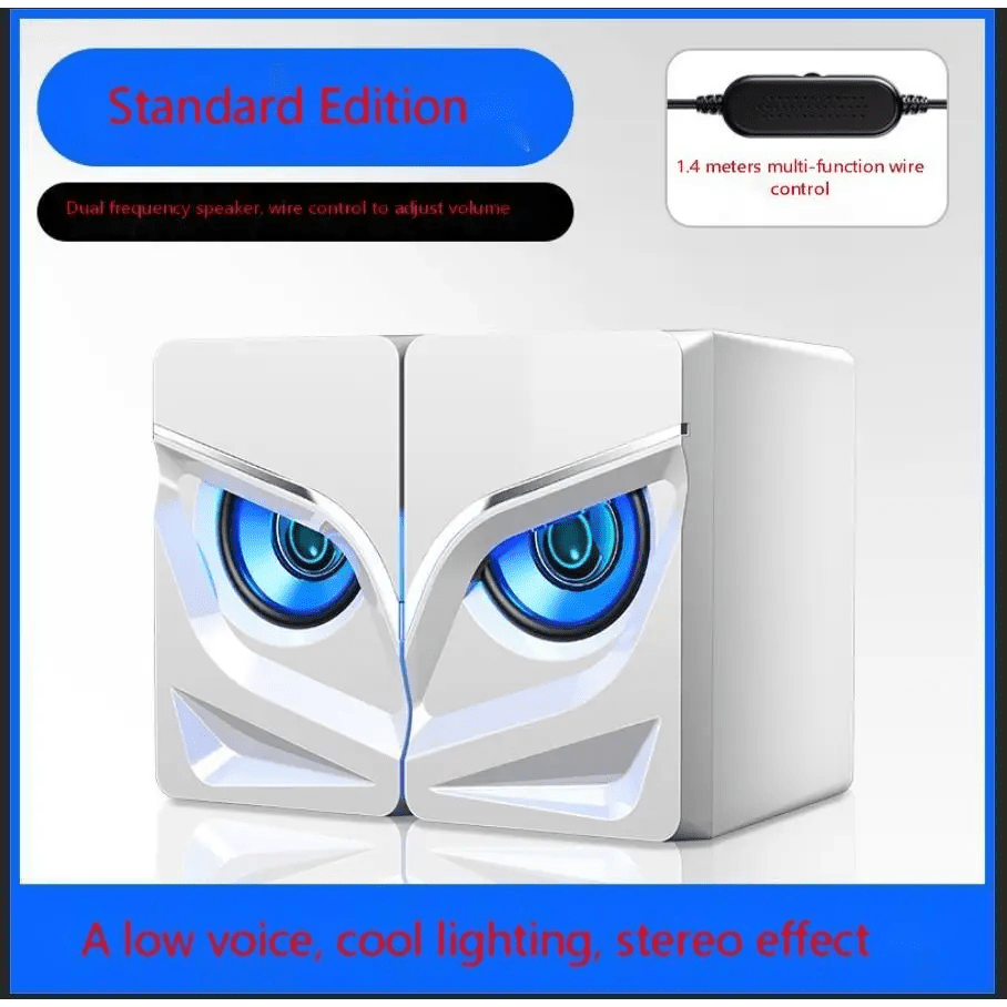 Eye Catching Mini Speakers: Blue LED Desktop Speakers with Big Sound - TechTactic Frontier