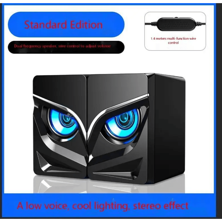 Eye Catching Mini Speakers: Blue LED Desktop Speakers with Big Sound - TechTactic Frontier