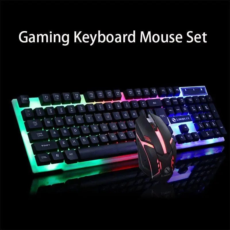 GTX300: Glowing Gaming Keyboard & Mouse Set (Light Up Your Wins!) - TechTactic Frontier