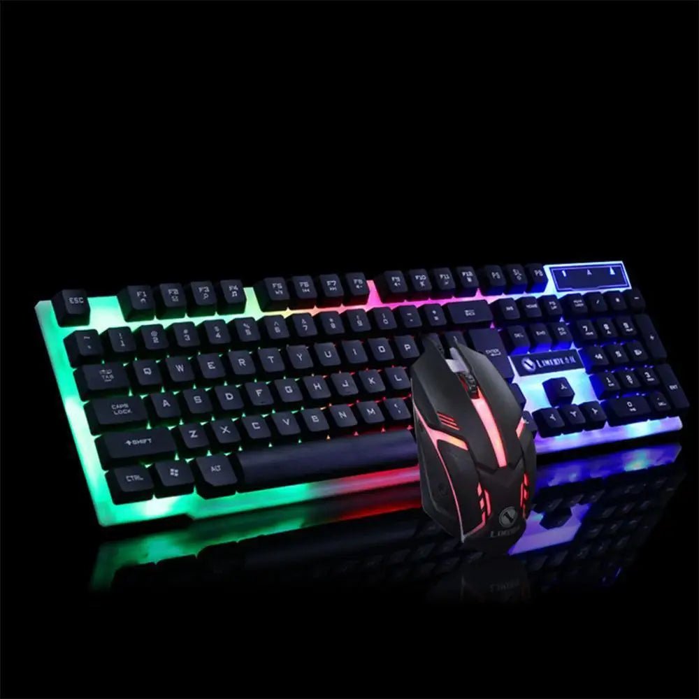 GTX300: Glowing Gaming Keyboard & Mouse Set (Light Up Your Wins!) - TechTactic Frontier