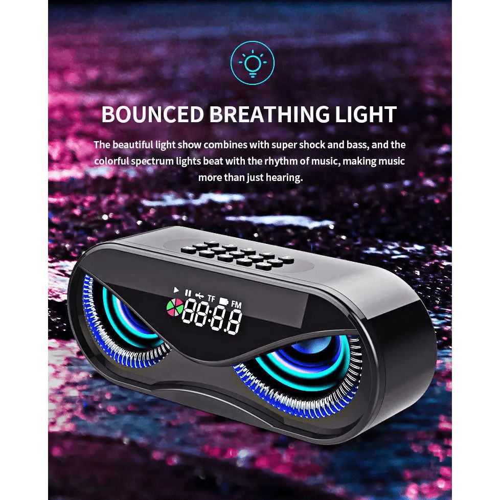 Light Up the Party: Dual-Speaker Bluetooth Speaker with Colorful Lights - TechTactic Frontier