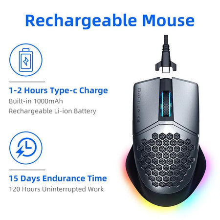 Machenike M8 RGB Rechargeable Mouse - 3PL Product