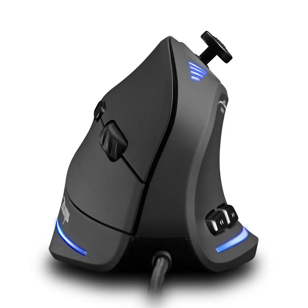 Programmable Wired Vertical Optical Mouse - Black - 3PL Product