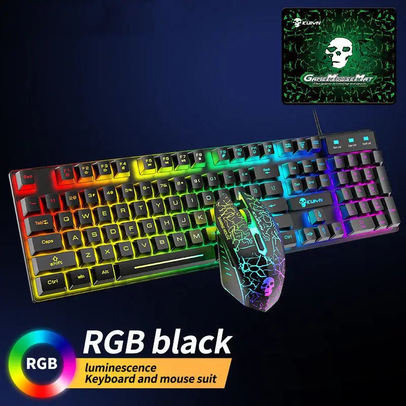 T6 RGB Keyboard and Mouse Combo - Black RGB - 3PL Product