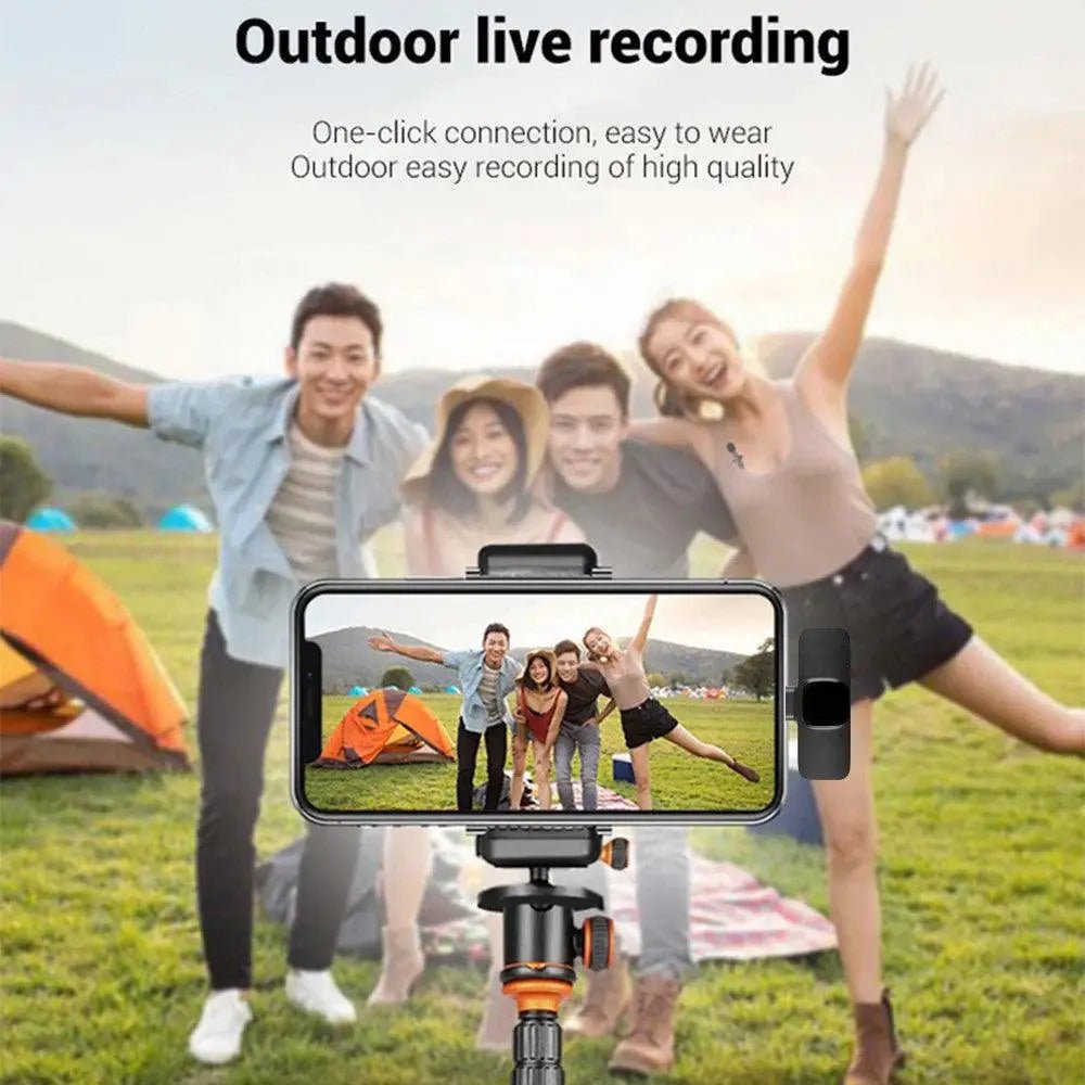 Wireless Lavalier Mic - Pro Clip-On for iPhone/Android - TechTactic Frontier